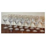 Gorham Gold Rim Wine Crystal Service for 13 ~ 9'