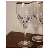 Gorham Gold Rim Wine Crystal Service for 13 ~ 9'