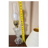 Romantic Pressed Glass Boudoir Table Lamp