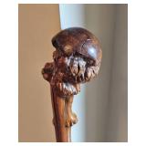 Antique Burlwood Knot Walking Stick Cane