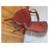 Carved Frame Louis XV Accent Chair Corduroy Upholstery
