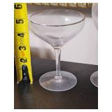 Olympia Platinum Brimmed Stemware Glasses