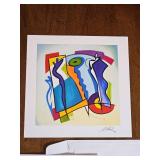 Singed Serio lithograph Blue on Blue ? Alfred Gockel