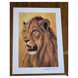 Singed Serio lithograph Young Warrior ? Bone Andrew