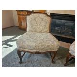 Stunning County French Bergere Chairs with Damask Upholstery