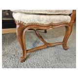 Stunning County French Bergere Chairs with Damask Upholstery