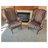 Henredon Wingback Armchair Pair