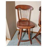 Colonial Spindle Back Counter Stools Pair