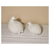 Contemporary Porcelain Quail Figures