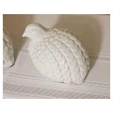 Contemporary Porcelain Quail Figures