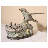 J. & E. Stevens Eagle & Eaglets Mechanical Coin Bank