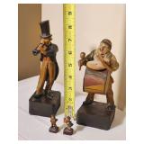 Antique Carved Italian Bank  Characters ( Drummer & Clarinet)