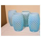 Fenton Blue Opalescent Pitcher and Glasses Set (8 Count)