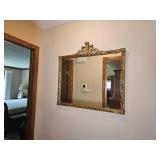 Beautiful Louis XV Guild Mirror with Prominent Guit Leaf Pediment