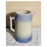 Brilliant Antique Stoneware Pitcher - Store of Quality / Hammond, Wis.
