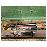 Vintage Wood Toolbox with Vintage Hand Tools