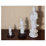 Collection of Japanese Ceramic Geisha Statuettes - (3)