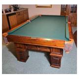 American Classics Custom Built Billiard Table with Accessories