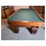 American Classics Custom Built Billiard Table with Accessories