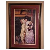 Framed Victorian Style Children Portrait Print