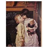 Framed Victorian Style Children Portrait Print