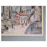 Framed Montmartre Windmill Scene Print After Maurice Utrillo