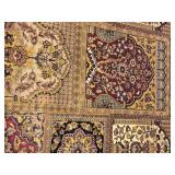 Large Persian Style Patchwork Area Rug Multi Medallion Design