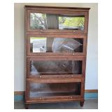 Ethan Allen Contemporary Wood Four Tier Barrister Bookcase