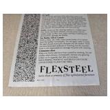Flexsteel Burgundy Leather Three Cushion Sofa