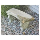 Concrete Garden Bench with Vine Accent