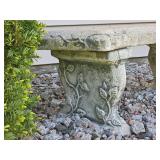 Concrete Garden Bench with Vine Accent