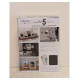 NEW MIKASA HOME ACCENTS METAL PICTURE FRAMES WITH ENAMEL WHITE 5PK