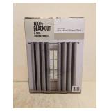 NEW 100% BLACKOUT WINDOW PANELS GRAY 2PK