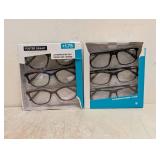 (2) NEW FOSTER GRANT +1.75 READING GLASSES 3PK
