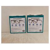 (2) NEW FOSTER GRANT +2.00 READING GLASSES 3PK