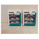 (2) NEW FOSTER GRANT +2.00 READING GLASSES 3PK