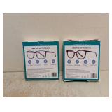 (2) NEW FOSTER GRANT +2.00 READING GLASSES 3PK