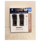 NEW COPPERFIT ELITE COMPRESSION KNEE SLEEVE L/XL 2PK