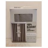 NEW 100% BLACKOUT WINDOW PANELS BROWN 2PK