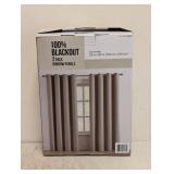 NEW 100% BLACKOUT WINDOW PANELS BROWN 2PK