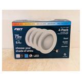 NEW FEIT ELECTRIC 4 PK 5-6 INCH LED RECESSED DOWNLIGHTS