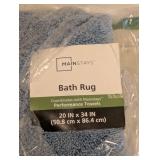 2 NEW MAINSTAYS BATH RUG BLUE