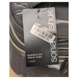 NEW SONIA KASHUK DOUBLE-ZIP TRAIN CASE
