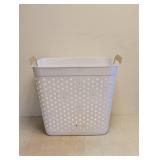 MAINSTAYS RECTANGULAR FLEXIBLE LAUNDRY TOTE WHITE