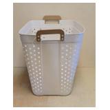 MAINSTAYS RECTANGULAR FLEXIBLE LAUNDRY TOTE WHITE
