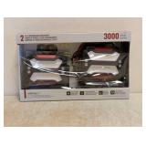 NEW INFINITY X1 SOLAR RECHARGEABLE WORKLIGHTS 3000LUMEN 2PK