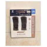 NEW COPPER FIT ELITE COMPRESSION KNEE SLEEVE WITH AIRFLOW TECHNOLOGY XL