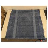 (3) BLUE BATH MATS