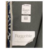 RUGGABLE MACHINE WASHABLE AREA RUG WITH SLIPMAT DELPHINA DELFT BLUE