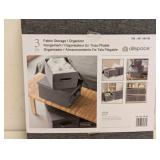 NEW ALLSPACE FABRIC STORAGE ORGANIZER 3PK GRAY